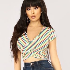 ⭐️MUST GO⭐️Fashion Nova | Multi Striped Top